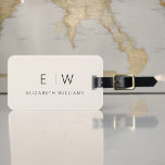 Neutral Elegant Modern Minimalist Monogram Name Luggage Tag<br><div class="desc">Elevate your travel experience with our Classic Elegant Modern Minimalist Monogram Luggage Tag. This meticulously designed accessory seamlessly combines timeless elegance with contemporary minimalism, ensuring your luggage stands out with sophistication. Crafted with precision and attention to detail, this luggage tag is more than just a practical item; it's a personalized...</div>