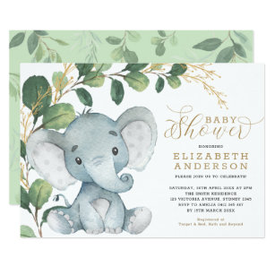zazzle elephant baby shower