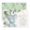 Neutral Elephant Soft Greenery Gold Baby Shower