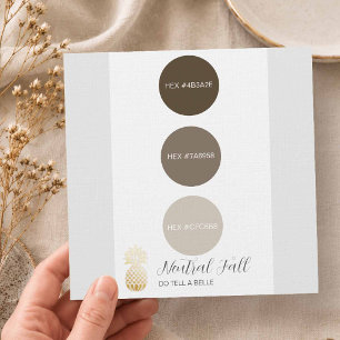 Neutral Fall Wedding Color Palette Invitation