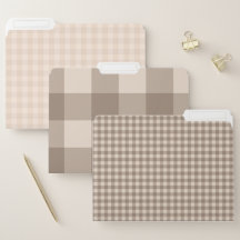 Neutral Farmhouse Gingham Pattern