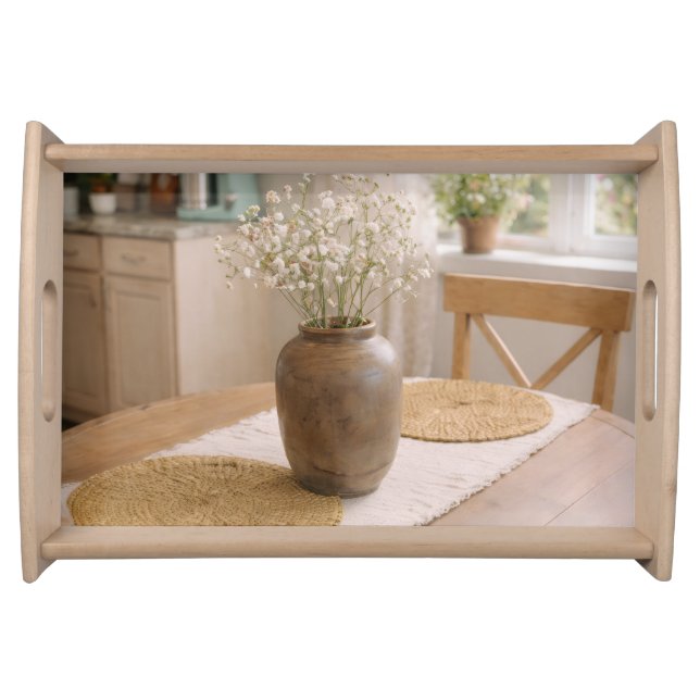 Neutral Farmhouse  Serving Tray (Front)