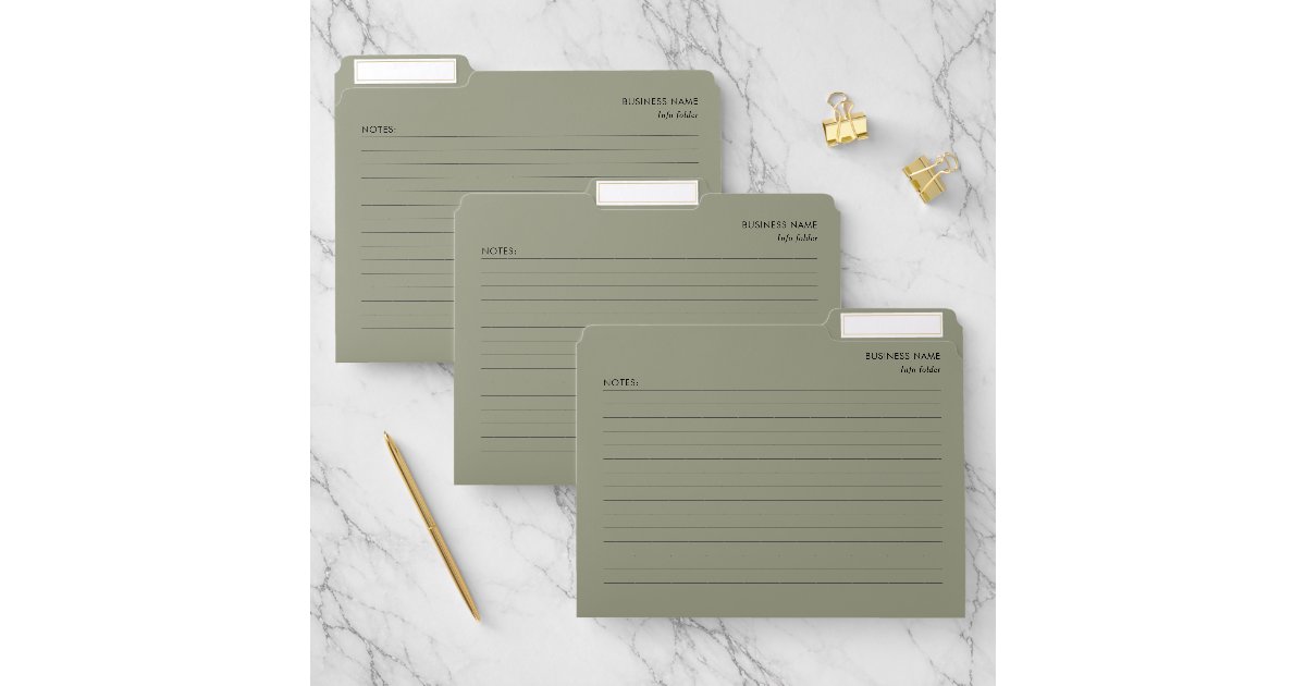 Nte Folder Example Neutral Feminine File With Note Folder | Zazzle