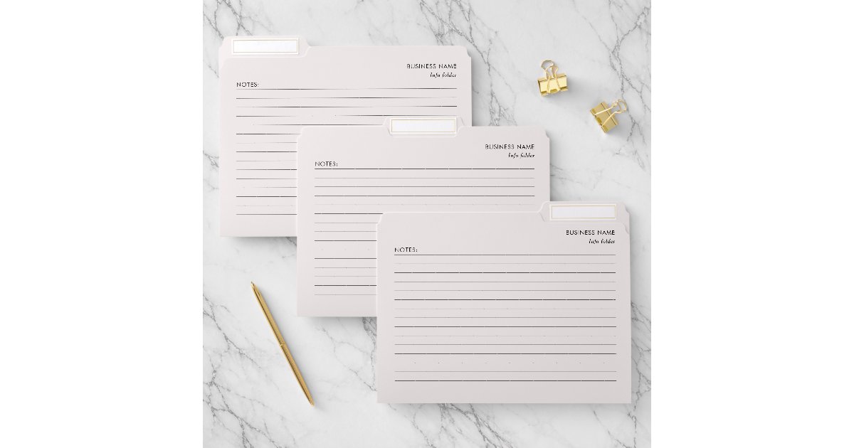 Nte Folder Example Neutral Feminine File With Note Folder | Zazzle