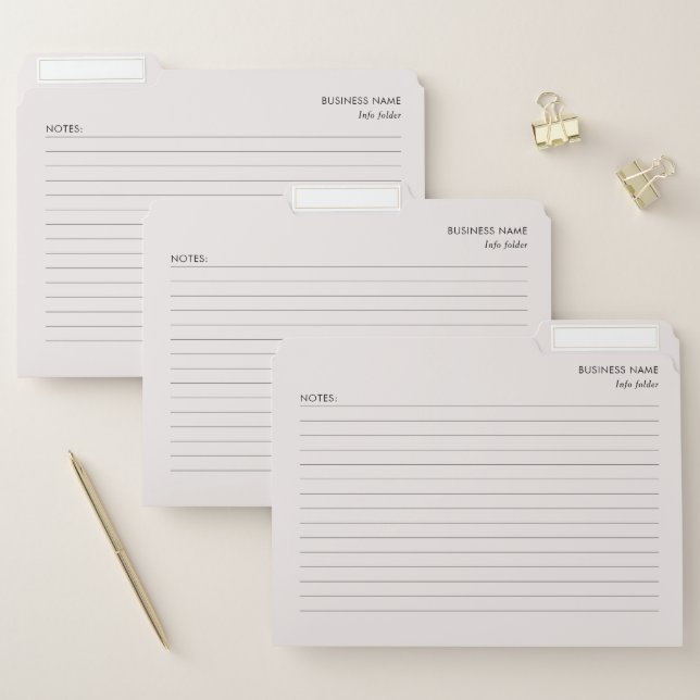 Neutral Feminine File With Note Folder (Set)