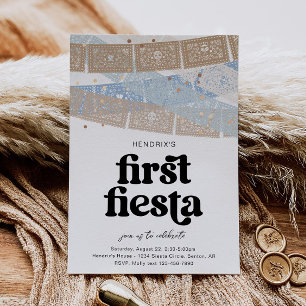 Neutral First Fiesta Birthday Invitation