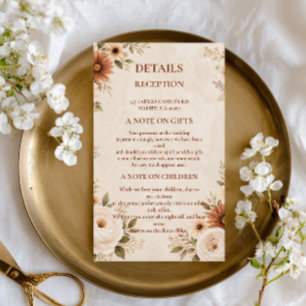 Neutral Floral Elegant Enclosure Card