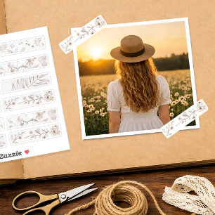 Neutral Floral Washi Tape Contour-cut Stickers