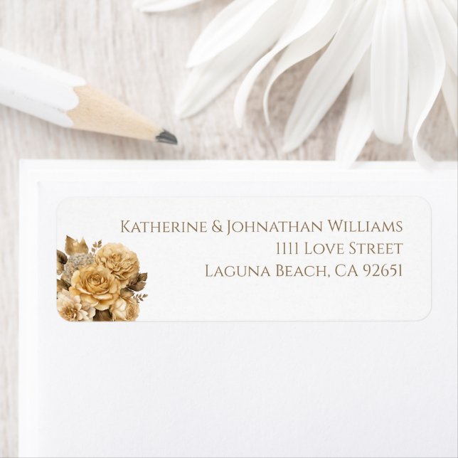 Neutral Flower Bouquet-Wedding- Label (Insitu)