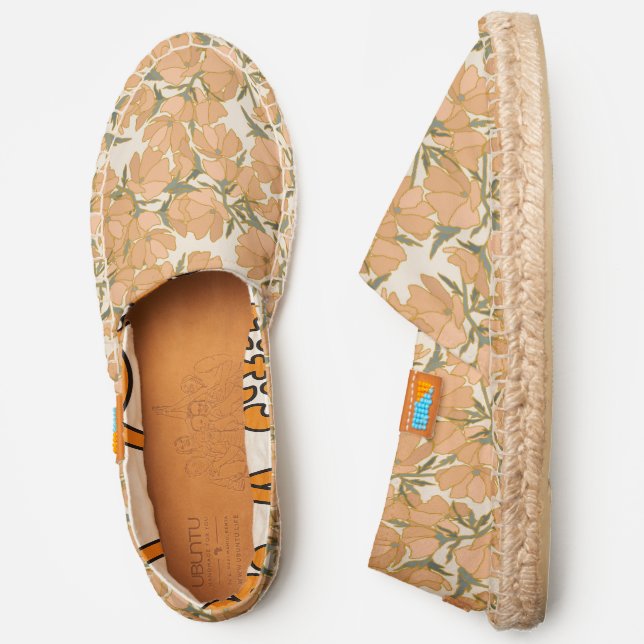 Neutral Flowers Botanical Espadrilles (Side)
