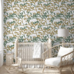 Neutral Foliage Olive Tone Design Wallpaper