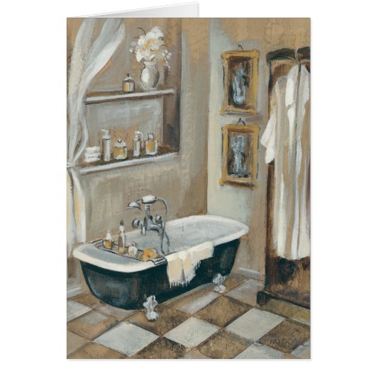 Neutral French Bathroom Cards (Front)