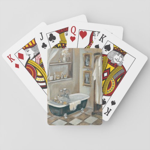 Neutral French Bathroom Playing Cards