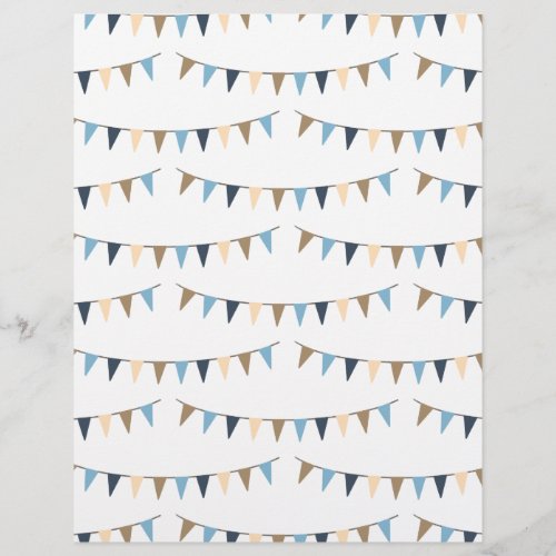 Neutral garland and polka dot scrapbook paper