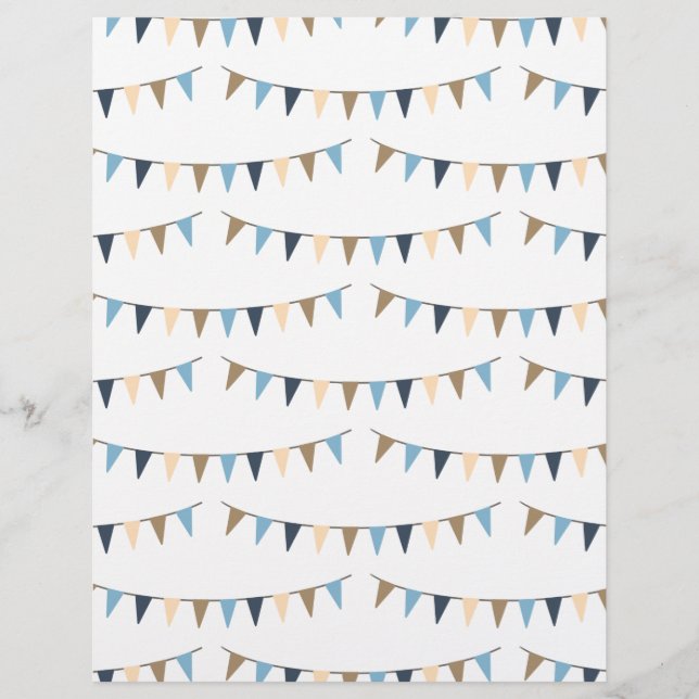 Neutral garland and polka dot scrapbook paper (Front)