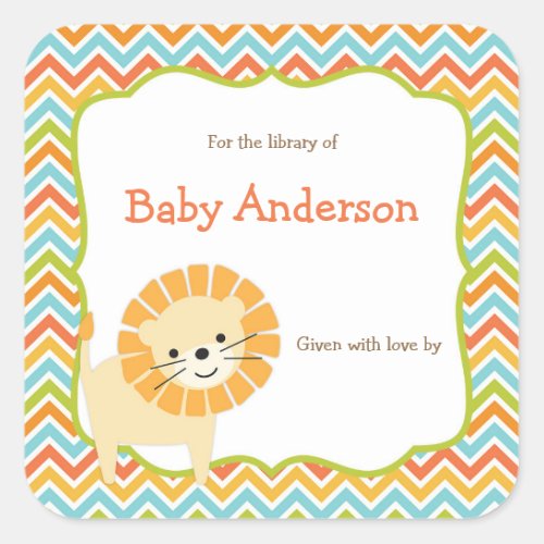 Neutral Gender Lion Baby Bookplates