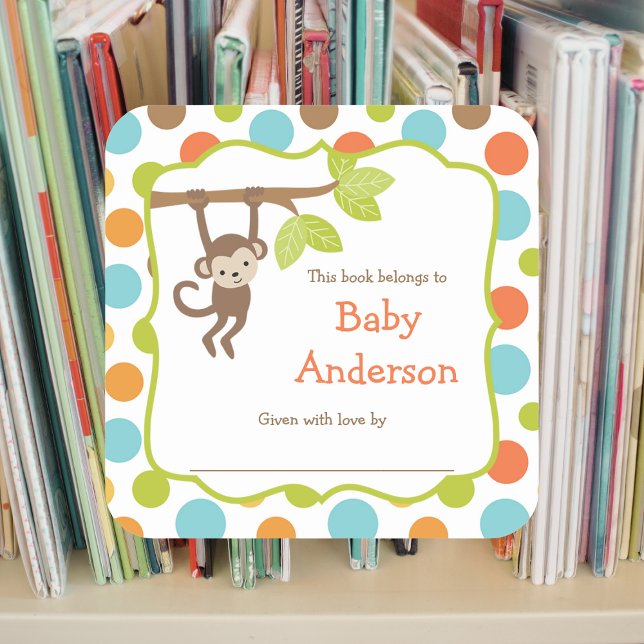 Neutral Gender Monkey Baby Bookplates (Creator Uploaded)