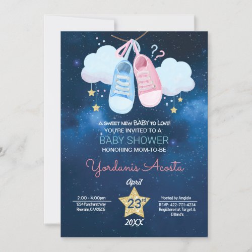 Neutral Gender Twinkle Twinkle Little star  Invita Invitation