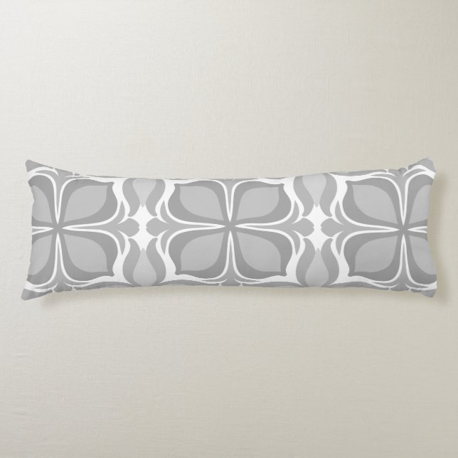 Neutral geolmetrical tiles body pillow (Front)