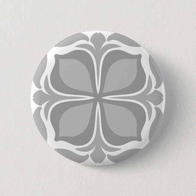 Neutral geolmetrical tiles button (Front)