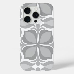 Neutral geolmetrical tiles iPhone 15 pro case