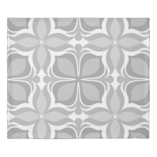 Neutral geolmetrical tiles duvet cover