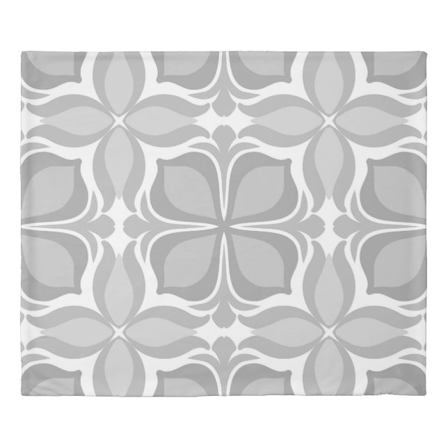 Neutral geolmetrical tiles duvet cover (Front)