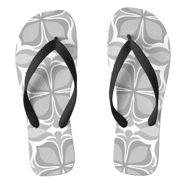 Neutral geolmetrical tiles flip flops (Footbed)