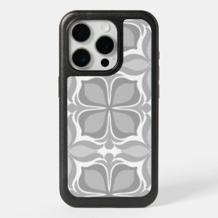 Neutral geolmetrical tiles iPhone 15 pro case