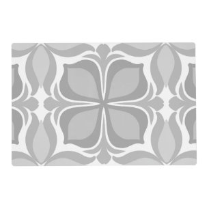 Neutral geolmetrical tiles placemat