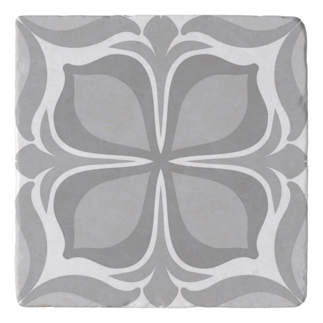 Neutral geolmetrical tiles trivet (Front)