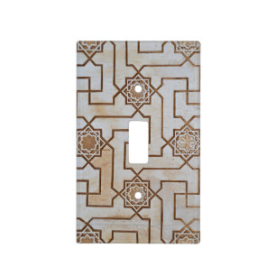 Neutral Geometric Light Switch Cover
