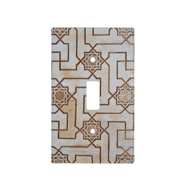 Neutral Geometric Light Switch Cover (Front)