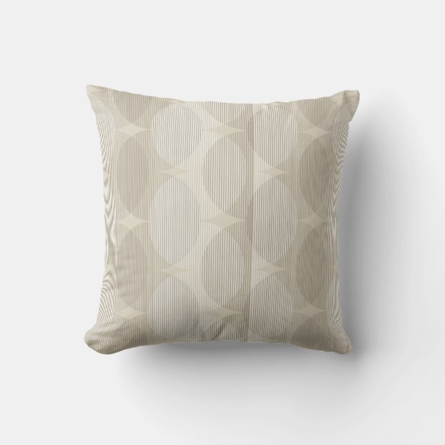Neutral geometric waves throw pillow (Front)