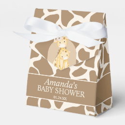 Neutral Giraffe Baby Shower Favor Box