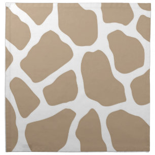 Neutral Giraffe Print Cloth Napkin