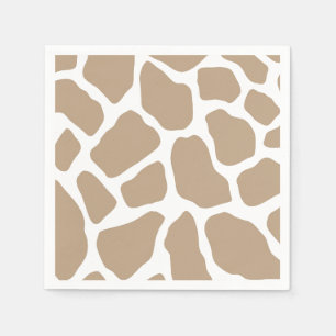 Neutral Giraffe Print Napkins