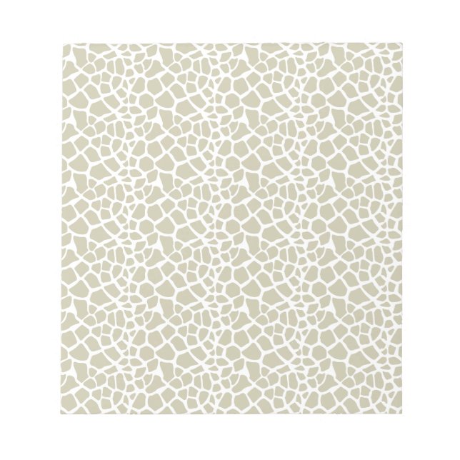 Neutral Giraffe Print Notepad (Front)