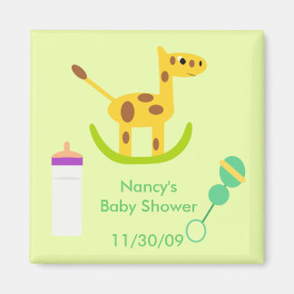 Neutral Giraffe Toy Baby Shower Favor Magnets