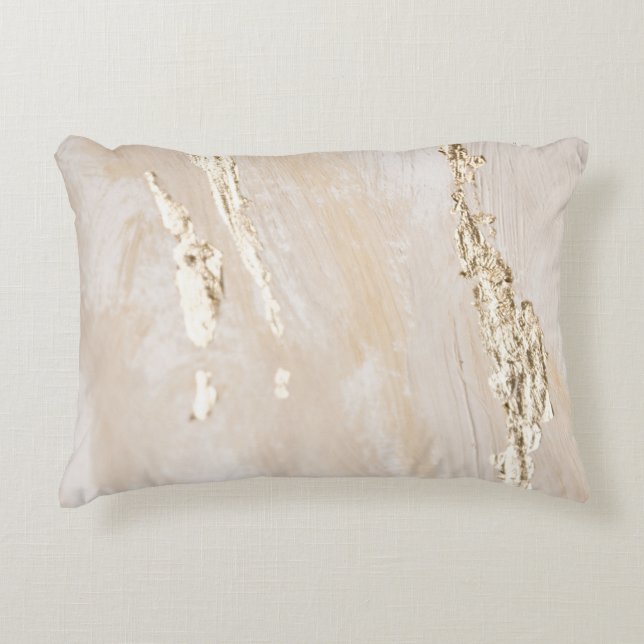 Neutral Golden Background Accent Pillow (Front)