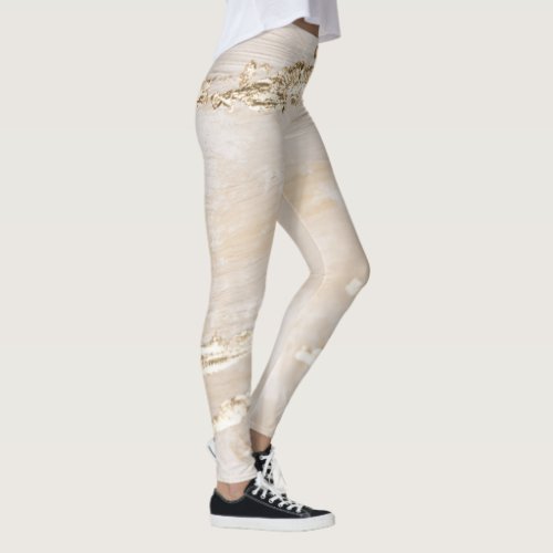 Neutral Golden Background Leggings