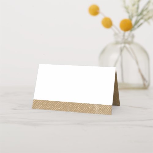 Neutral Golden Sand Marble Tent Place Card