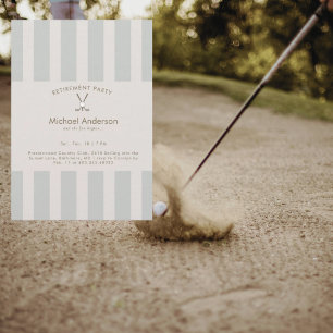 Neutral Golf Retirement Party Invitation
