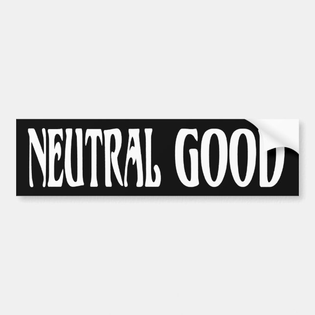 "Neutral Good" Bumper Sticker (Front)