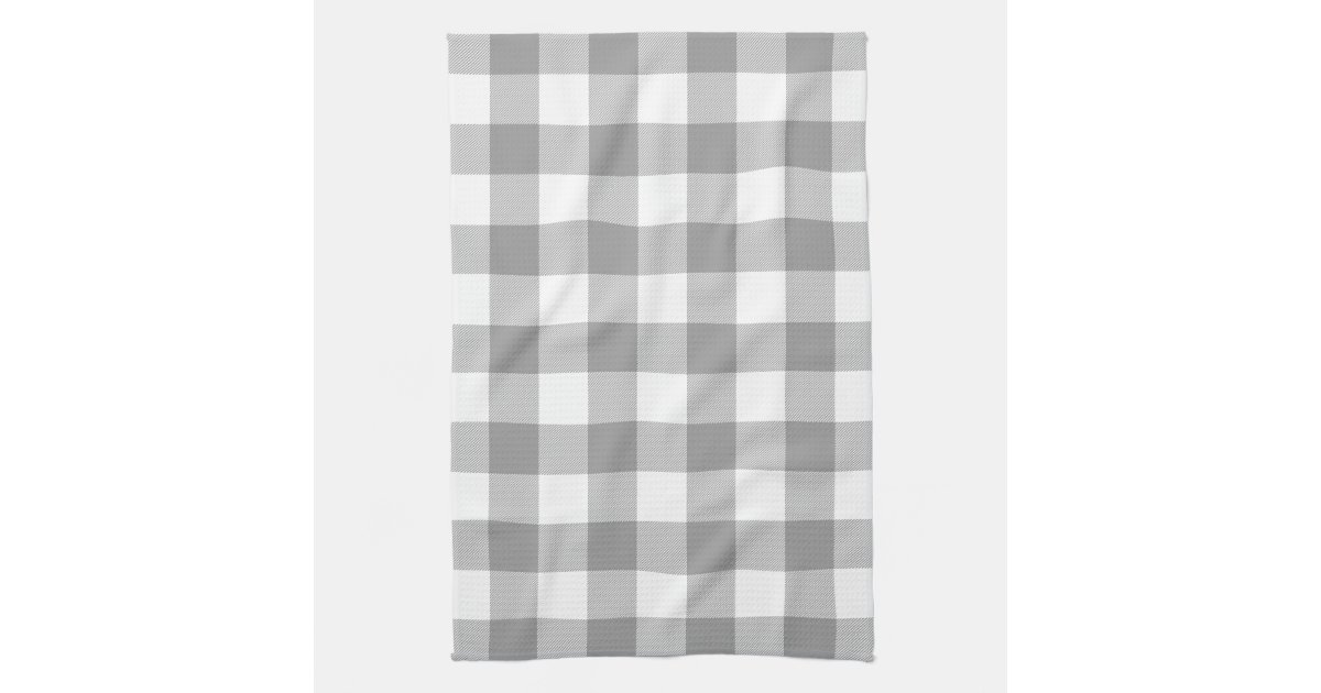 Plaid Kitchen Towel - Red & White Gingham Buffalo Check