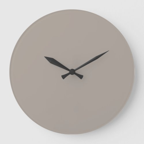 Neutral Grayed Taupe Solid Color Pairs HGSW2475 Large Clock