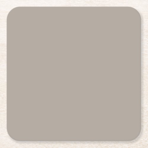 Neutral Grayed Taupe Solid Color Pairs HGSW2475 Square Paper Coaster