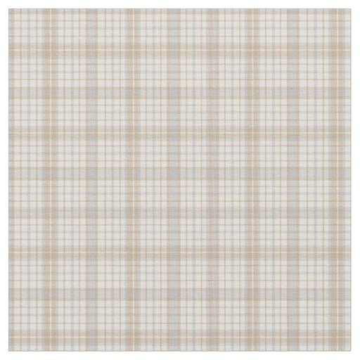 Neutral Grays Creams and Beiges Plaid Pattern Fabr Fabric