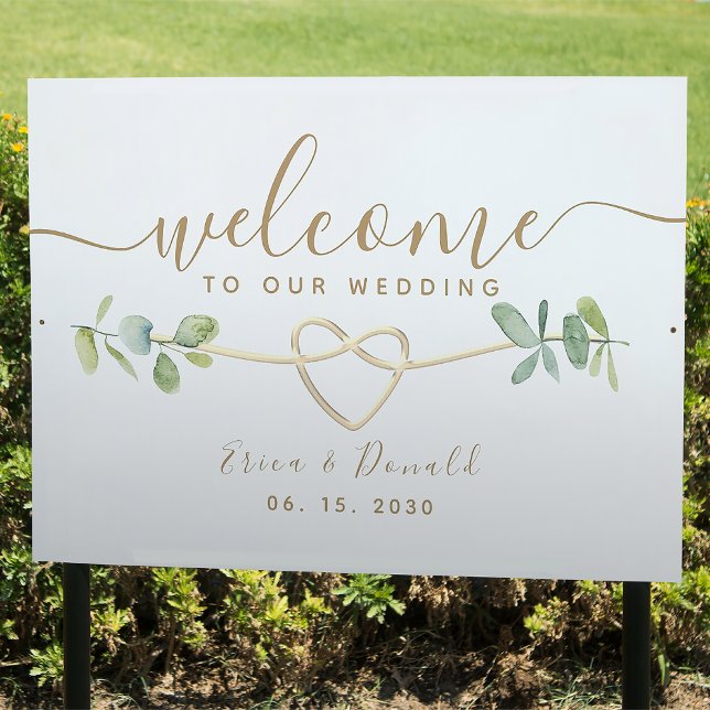 Neutral Greenery Eucalyptus Wedding Welcome Sign (Creator Uploaded)