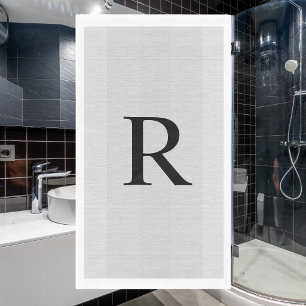 Neutral Grey Textured Monogrammed  Paper Guest Towels